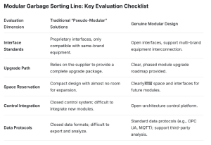 Waste management Modular solution evaluation