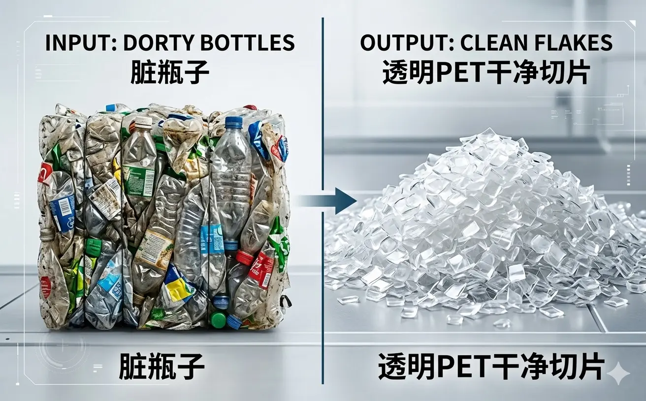 Industrial Plastic & PET Bottle Recycling Line: High-Purity Flake Production Solutions