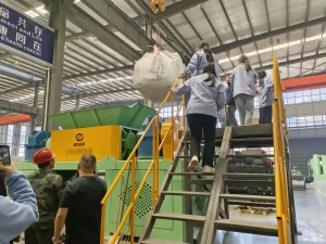 Primary shredding of plastic film for RDF production