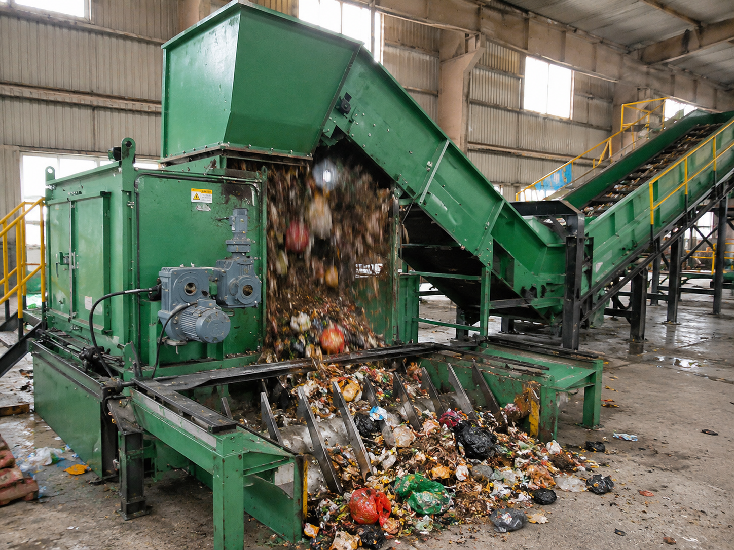 High-Liberation Industrial Bag Opener Machine (10-60 TPH) for MSW & C&I Waste