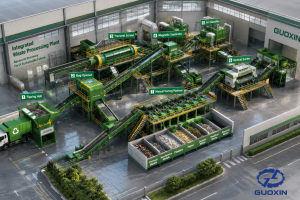 integrated waste processing plant 3d model layout design