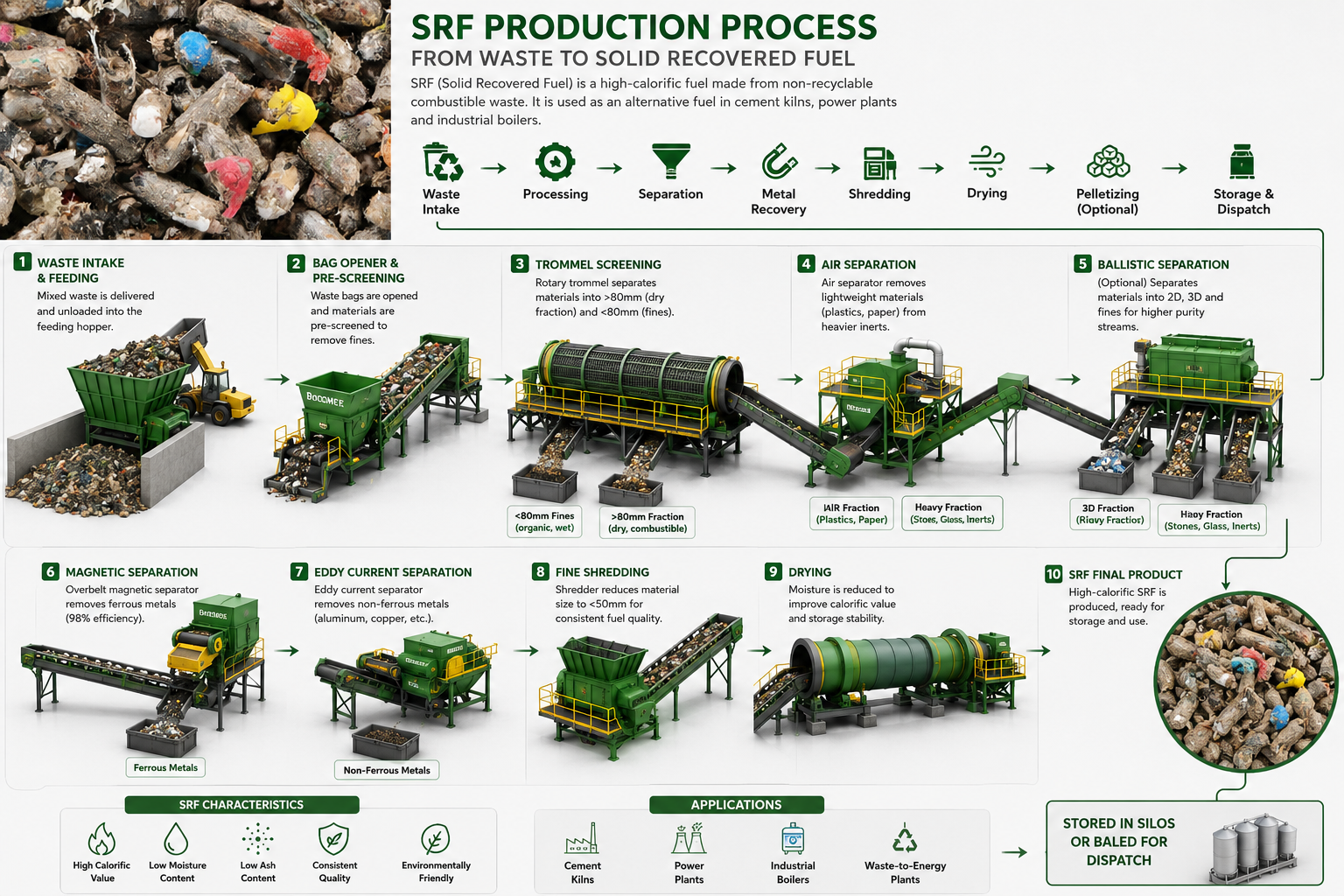 Controlling Chlorine Contamination in Alternative Fuels: Mechanical and NIR Optical Sorting Workflows to Isolate PVC from Premium SRF Streams