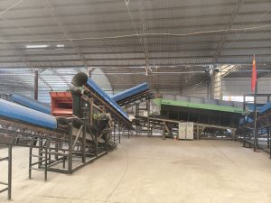 Mixed municipal solid waste sorting site