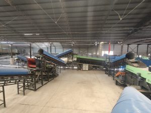 Mixed municipal solid waste sorting site